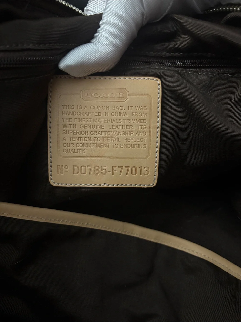 Coach Brown Signature Canvas Duffel with Tan Leather Trim